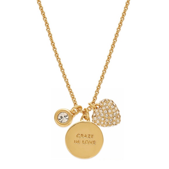 KATE SPADE • Gold Crazy In Love Pendant Necklace - Picture 2 of 4
